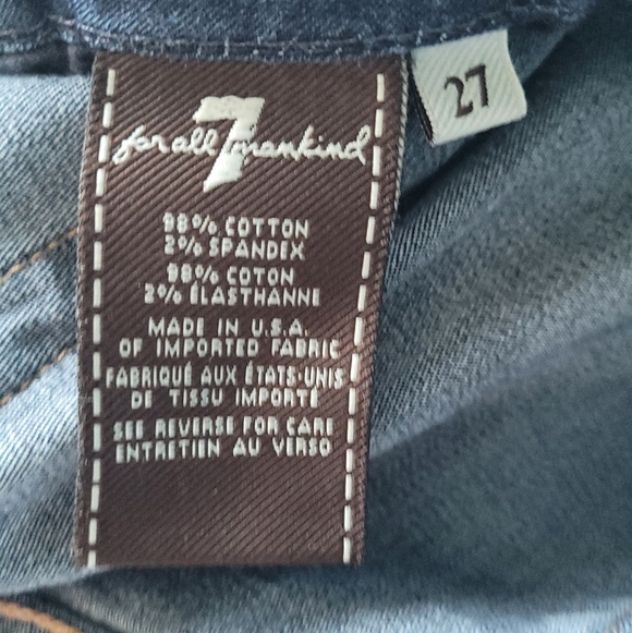 7 for All Mankind Jeans Sz 27 - Picture 5 of 5